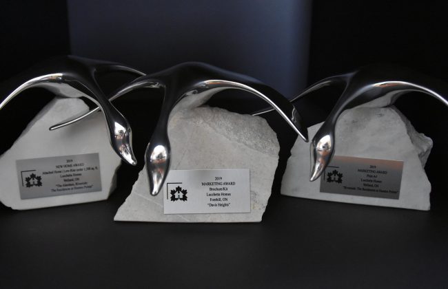 2019 CHBA Awards for Best Attached Home - Riverside at Hunters Pointe, Best Brochure - Davis Heights & Best Print Ad - Riverside at Hunters Pointe